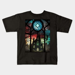 Stained Glass Tristram Cathedral Kids T-Shirt